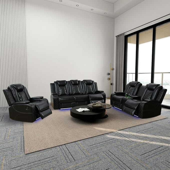 Electric Power Recliner Chair/Loveseat/Sofa Living Room, Comfy Home Theater - Image 7