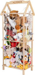 Stuffed Animal Storage, Wooden Stuffed Animal Holder Stuffed Animal Zoo by NLHL