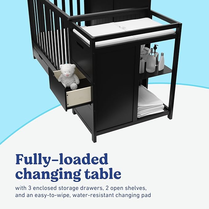 Graco Hadley All-in-One Convertible Crib & Changer – GREENGUARD Gold Certified - Image 6