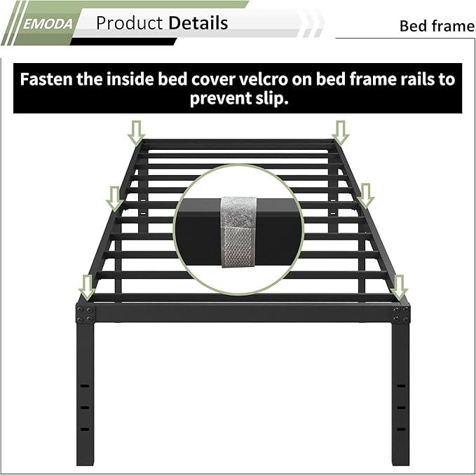 EMODA 18 Inch Twin XL Bed Frames - Image 5