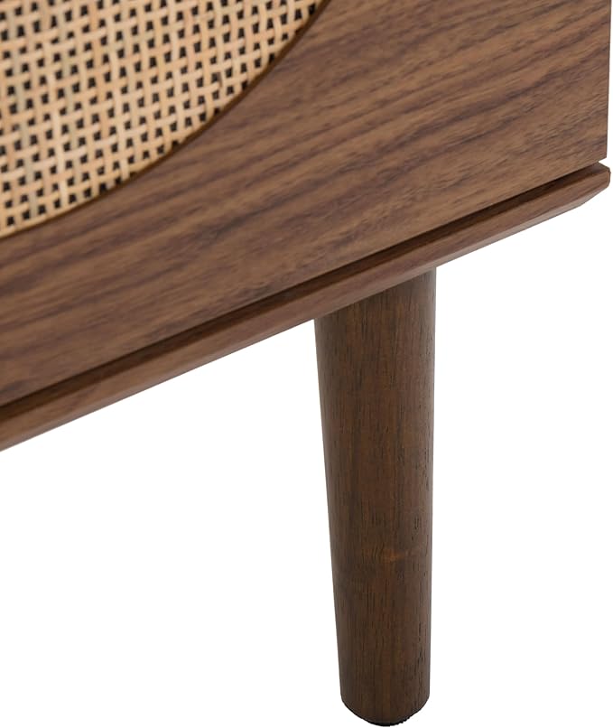 SAFAVIEH Claude TV Stand for up to 65" Flatscreen – Walnut, 2 Sliding Doors - Image 7