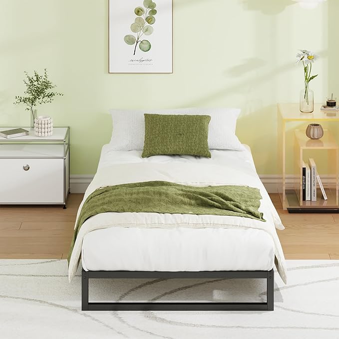 EMODA 7 Inch Twin Bed Frames No Box Spring Needed, Heavy Duty Metal Twin - Image 3
