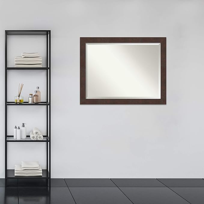 Amanti Art Brown Bathroom Mirror - Image 6