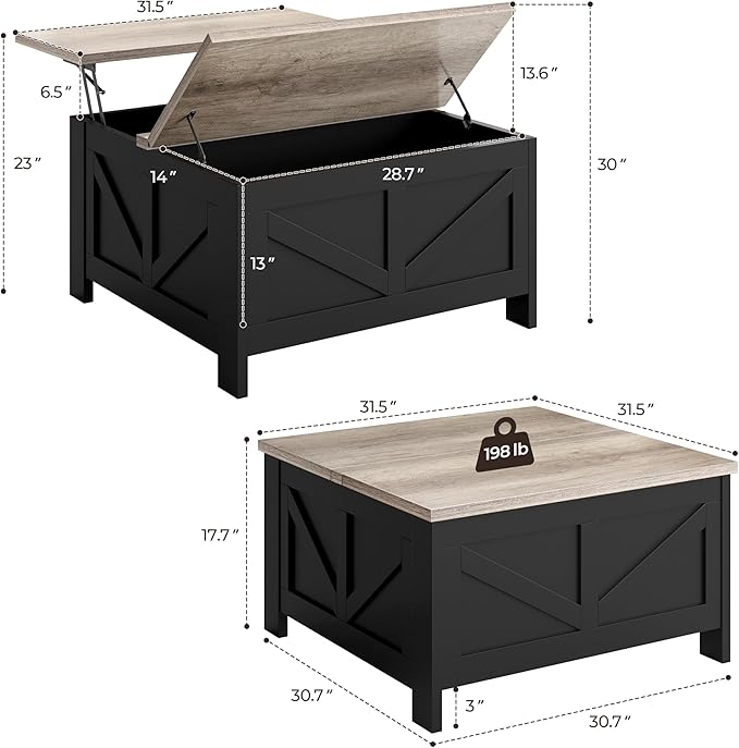 Yaheetech Lift Top Coffee Table - Image 3
