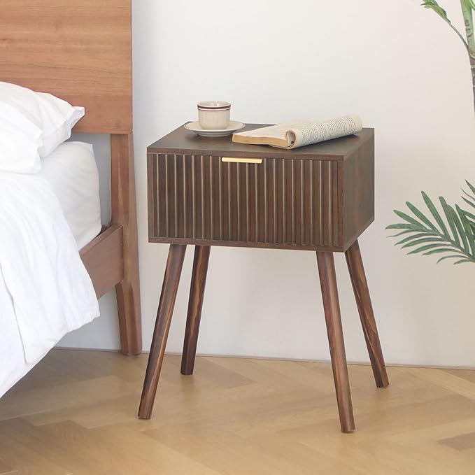 Mid Century Modern Nightstand, Small End Tables Living Room, Accent Bedside - Image 7