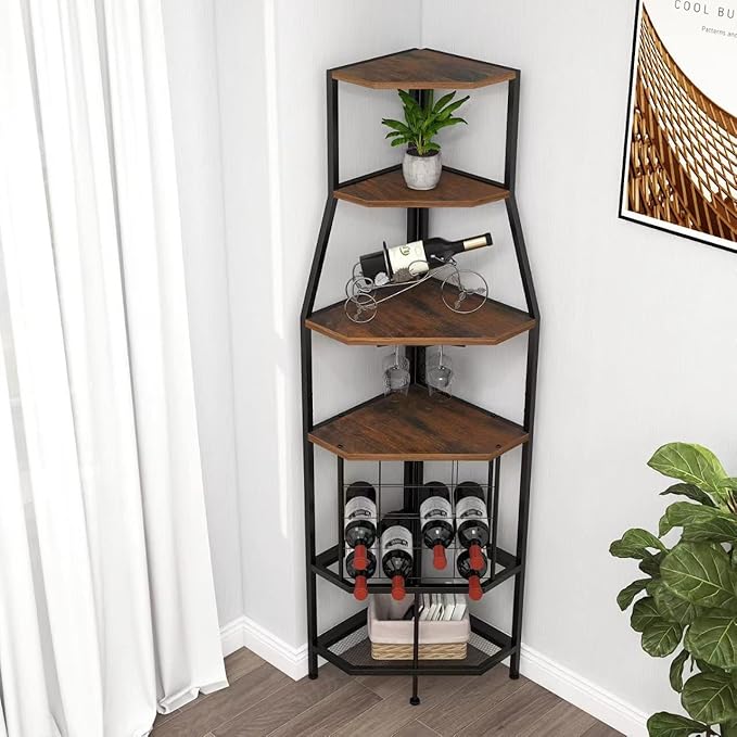 5-Tier Corner Wine Rack Floorstanding - Image 6