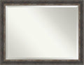 Amanti Art Brown Wall Mirror 35x45 Bark Rustic Char Rectangle Bathroom Mirror by AmantiArt