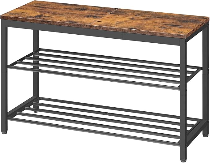 HOOBRO Shoe Storage Bench, 29.5" L Entryway Bench Organizer, 3-Tier Shoe Rack - Image 9