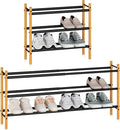 STORAGE MANIAC Expandable Shoe Rack, 16 Pairs Stackable Small Shoe Rack by STORAGEMANIAC