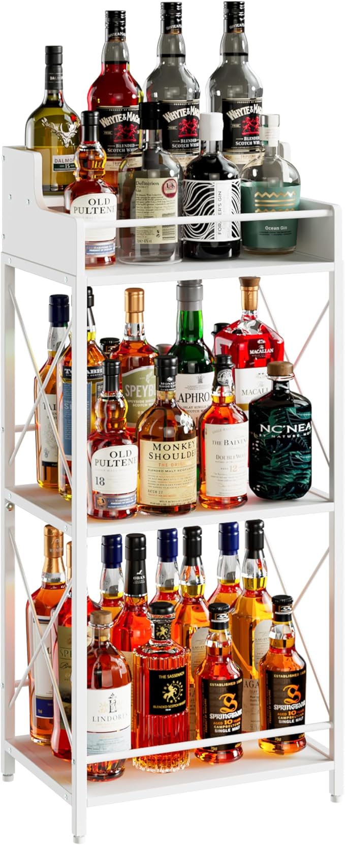 KLM Liquor Bottle Display Shelf, Liquor Cabinet bar - Image 3