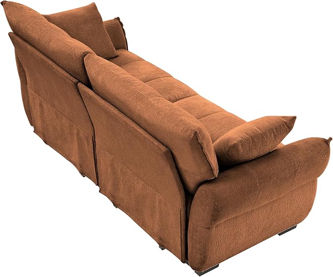Modern Chenille Fabric 2-Seat Loveseat Sofa, Premium Upholstery Living Room - Image 7