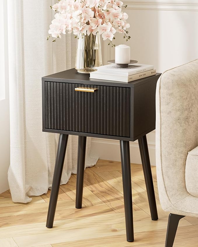 Night Stand, Small Modern Mid-Century Bedside Table - Image 8
