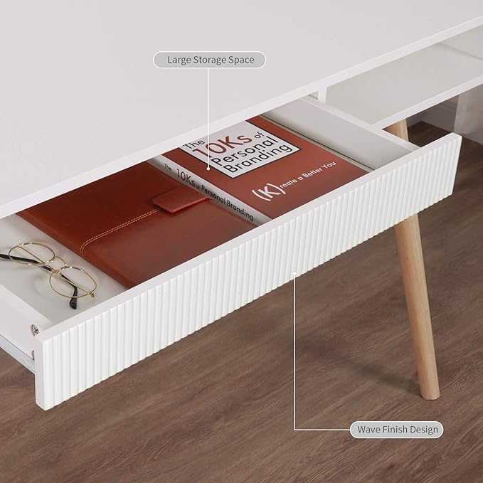 Artswish 42" Wood Modern Office Desk - Image 5