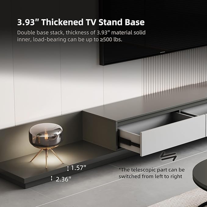 Mid-Century Modern Extendable Entertainment Center - Image 8
