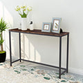 HOMERECOMMEND Rustic Brown Console Table by HOMERECOMMEND