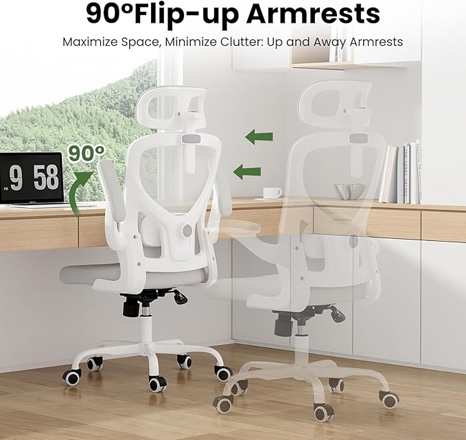 Ergonomic Office Chair, Comfy Home Office Chair High Back Computer Chair - Image 7