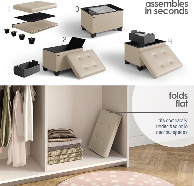 STORAGEBUD Storage Ottoman Cube - Image 9