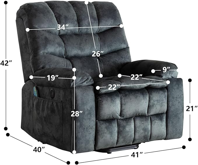 Phoenix Home Large Power Lift Recliner - Image 7