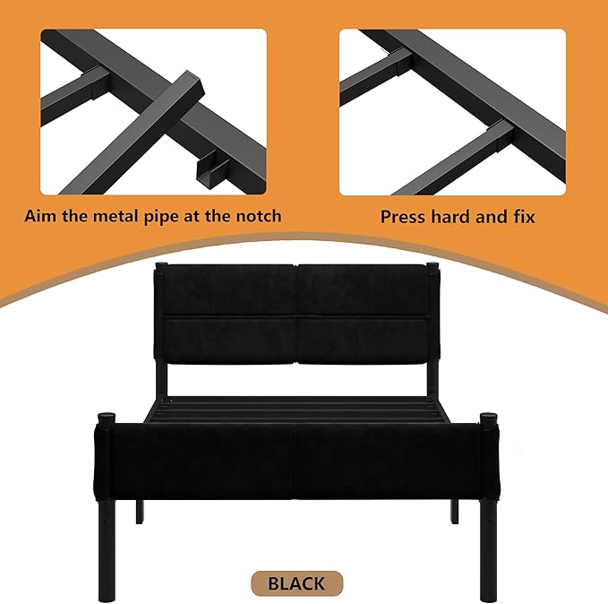 Metal Bed Frame, 14Inch Twin Size Bed Frame - Image 5