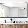 Black Bathroom Mirror for Wall, 30x55 Inch Rectangle Mirrors by DESBING