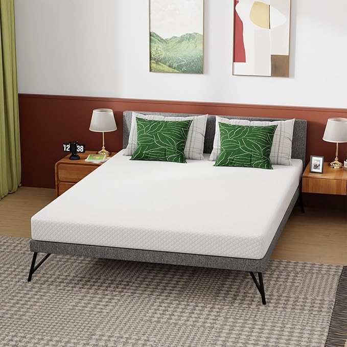 FDW | 6 Inch Queen Mattress | Medium Firm | Gel Memory Foam Mattress | White | - Image 3