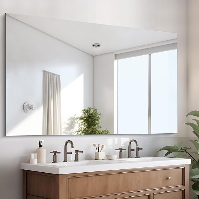 Frameless Mirror, 60x36 Large Bathroom Mirrors by CILIBER