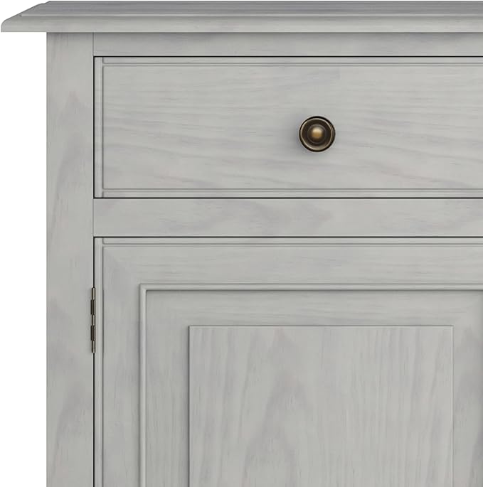 SIMPLIHOME Connaught 40-inch Wide Solid Wood Storage Cabinet in Fog Grey - Image 11