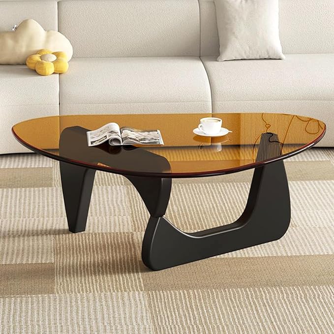 Modern Glass Coffee Table for Living Room Mid Century Coffee Table Stylish by Unknown