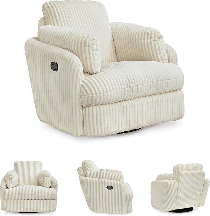 Signature Design by Ashley Tie-Breaker Contemporary Manual Press-Back Swivel - Image 5