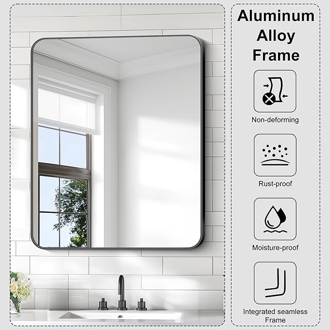 KOCUUY 30x36 Inch Rectangle Bathroom Mirror - Image 7