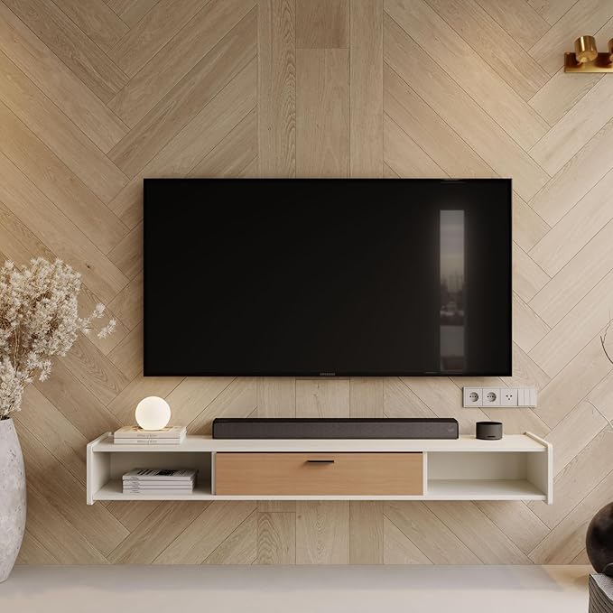 86'' Floating TV Stand, Wall Mounted TV Console, Floating TV Cabinet, Under TV - Image 2