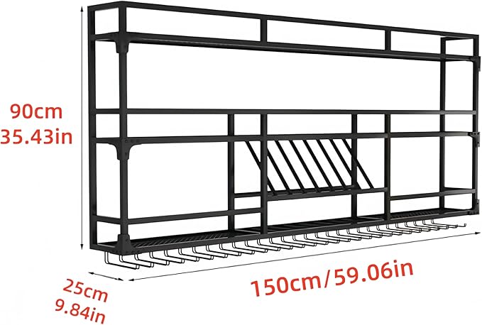 Metal Wall-Mounted Wine Rack - Image 2