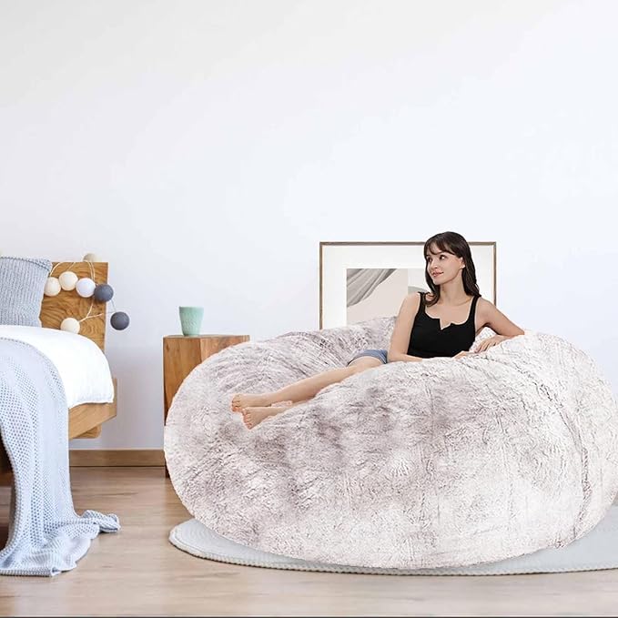 Bean Bag Chair for Adults Kids Without Filling Comfy Oversized Round Lazy Sofa - Image 3