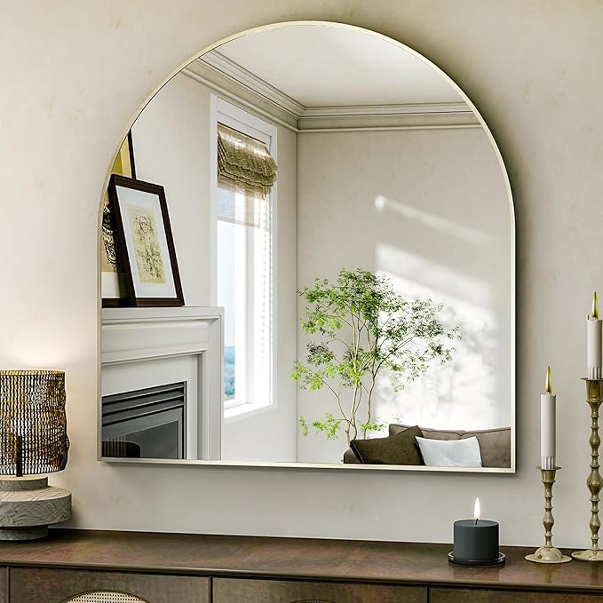Arched Bathroom Mirror, 32x34 Inch - Image 9