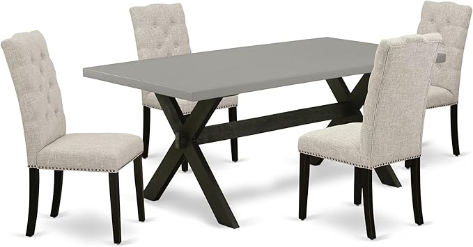 East West Furniture X697EL635-5 5 Piece Dining Set Includes a Rectangle Dining by EastWestFurniture