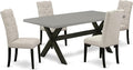 East West Furniture X697EL635-5 5 Piece Dining Set Includes a Rectangle Dining by EastWestFurniture