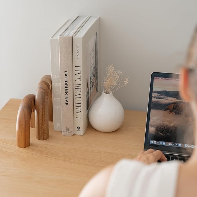 Wood Arch Bookshelf Decor - Image 8