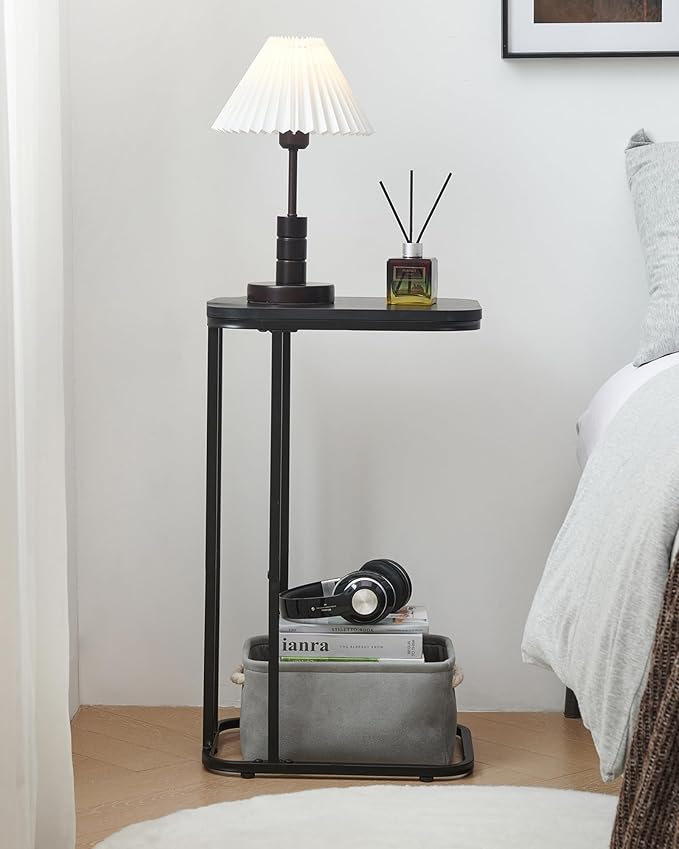 C Shaped End Table Set of 2, Small Side Table - Image 5