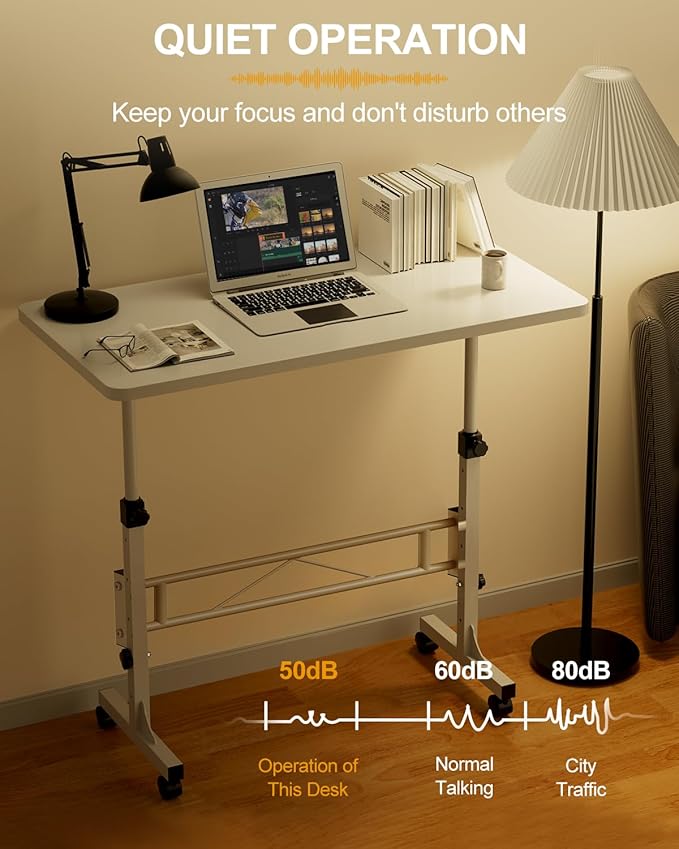 Small Standing Desk Adjustable Height, Mobile Stand Up Desk - Image 5