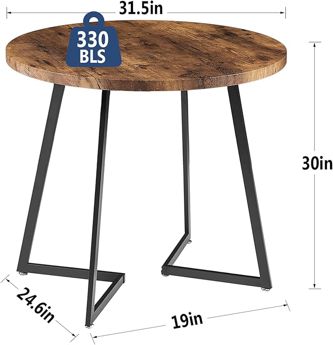 VECELO Round Dining Room Table - Image 7