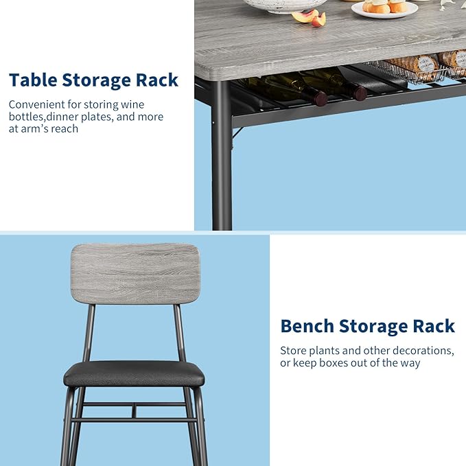 GarveeHome Dining Table Set for 4 - Image 4