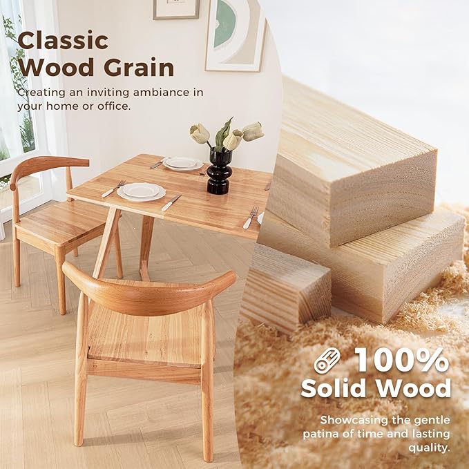 DELAVIN Solid Wood Dining Chairs Set of 4, Farmhouse Dining Room Chairs - Image 5