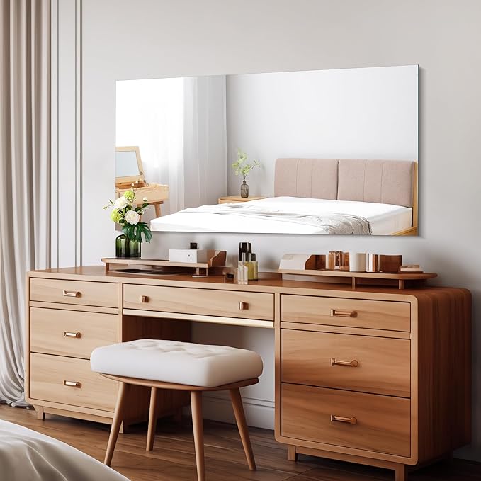 Frameless Mirror, 24x48 Inch Large Bathroom Mirrors - Image 2