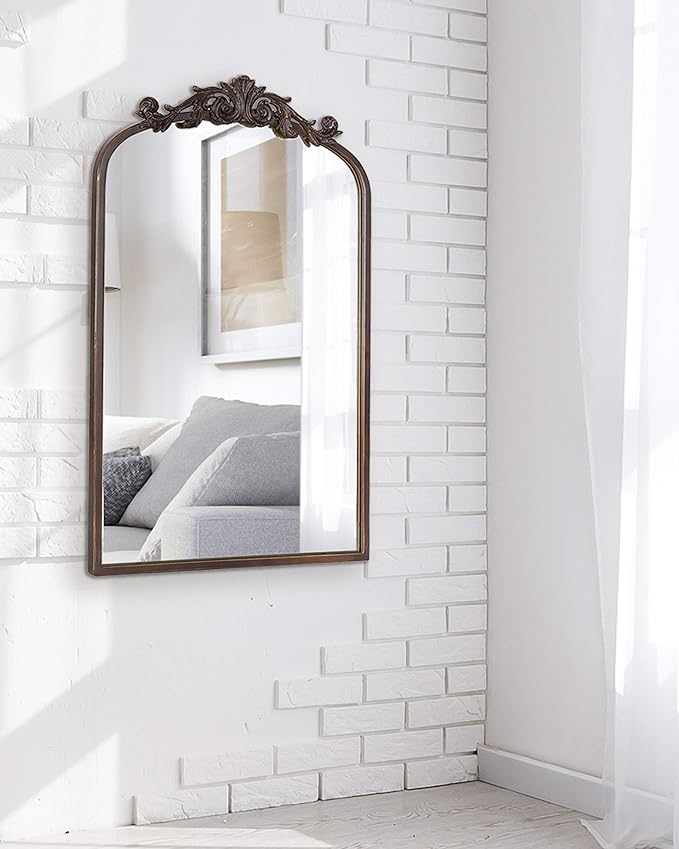 Kate and Laurel Arendahl Traditional Arch Mirror, 19 x 30.75, Antique Bronze - Image 3