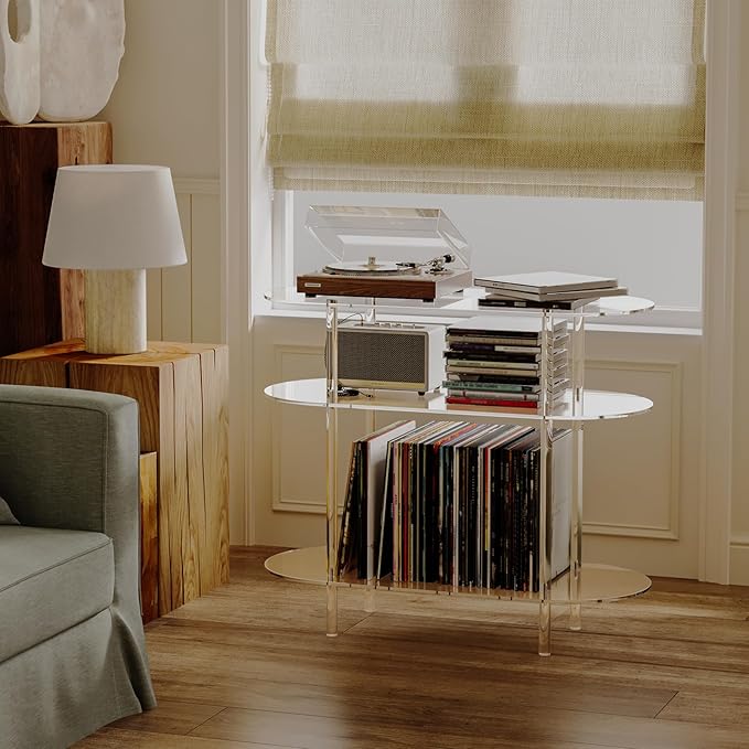 HMYHUM Acrylic Record Player Stand - Image 2