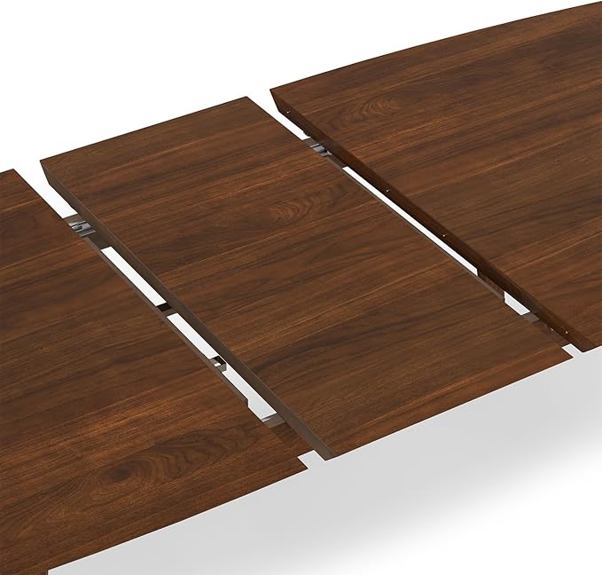 SIMPLIHOME Draper Extendable Dining Table, Solid Wood Walnut Veneer in Walnut - Image 8