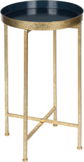 Kate and Laurel Celia Round Metal Foldable Tray Accent Table by KateandLaurel