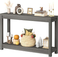 47" Farmhouse Wood Entryway Table Narrow Console Table by Besiost