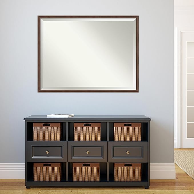 Amanti Art Brown Bathroom Mirror - Image 5