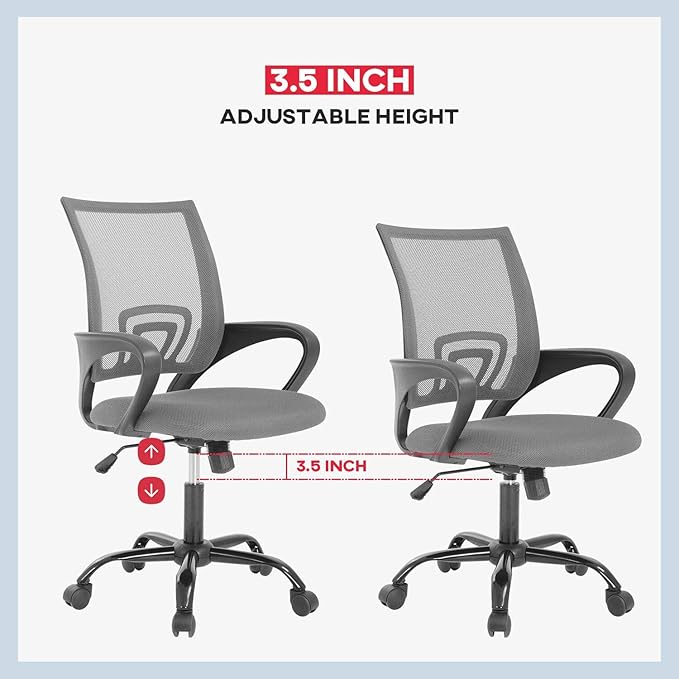BestOffice Office Chair Ergonomic Cheap Desk Chair Mesh Computer Chair Lumbar - Image 5